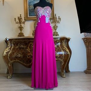 Sweetheart formal embroidery beaded bodice prom dress